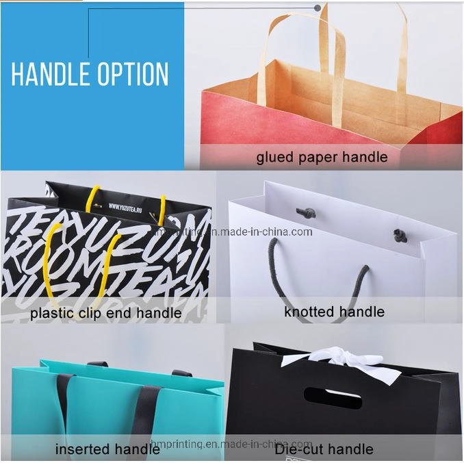 Custom Printed Jewelry Shopping Paper Gift Bag Luxury Gift Paper Bag with Logo Bronzing