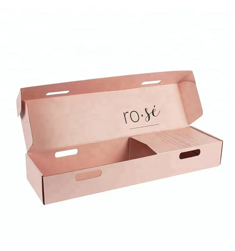 Hot Sale Custom Printing Logo Color Pink Card Paper Wholesale Flower Packaging with Insert