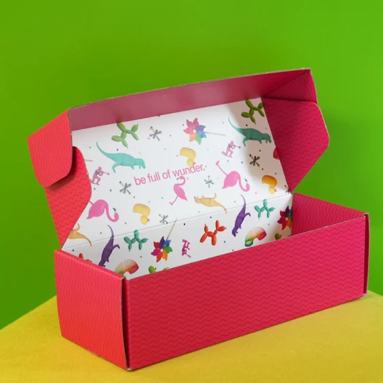 Confezione di fiori all'ingrosso di carta di colore rosa con stampa personalizzata di vendita calda con inserto