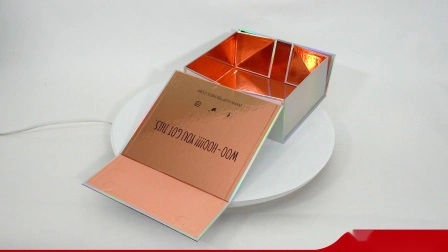 Confezione regalo di imballaggio di carta pieghevole rigida pieghevole personalizzata stampata nera di lusso all'ingrosso della Cina con magnetico